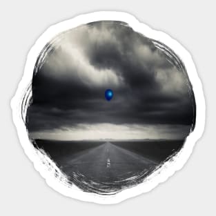 Blue Balloon In Dramatic Sky Sticker